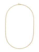 Classic 18K Yellow Gold Ball Chain Necklace
