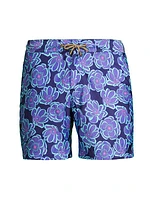 Tattoo Flower 2 Printed Swim Shorts