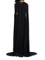 Cape Column Gown