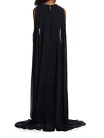 Cape Column Gown