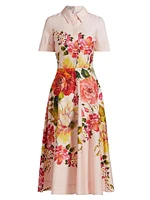 Floral Fit-&-Flare Shirtdress