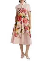 Floral Fit-&-Flare Shirtdress