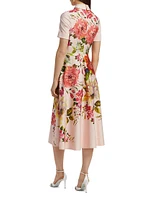 Floral Fit-&-Flare Shirtdress