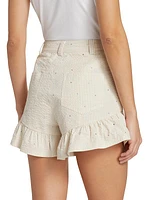 Neema Rhinestone Seersucker Shorts