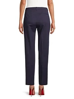 Cotton-Blend Straight-Leg Trousers