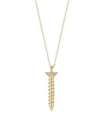 Screw 14K Gold Pendant Necklace