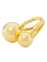 22K-Gold-Plated Double-Sphere Ring