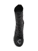 Liquid Sequin Shard Wedge Boots