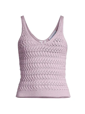 Stretch Cotton Textured Tank Top