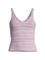 Stretch Cotton Textured Tank Top