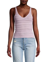 Stretch Cotton Textured Tank Top