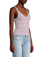 Stretch Cotton Textured Tank Top