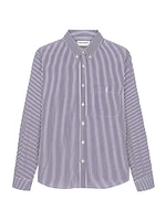 Monogram Shirt Striped Cotton Poplin