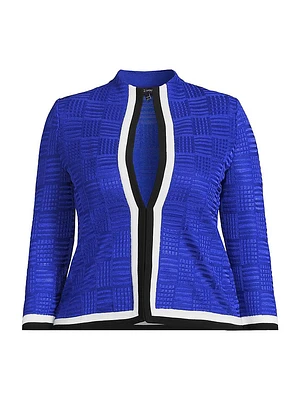 Woven Jacquard Knit Jacket