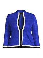 Woven Jacquard Knit Jacket