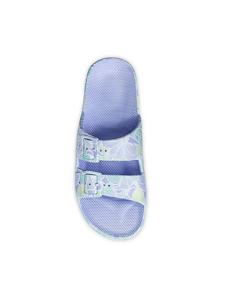 Little Kid's & Moses Printed Air-Injected Sandals