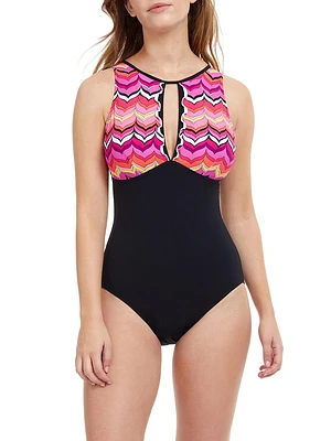 Palm Springs Chevron One-Piece