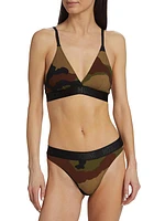 Camouflage Stretch Cotton Triangle Bra