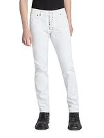 Lace Up Slim-Fit Jeans