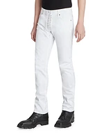 Lace Up Slim-Fit Jeans