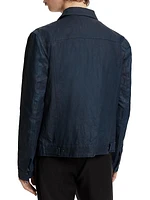 Lucas Hidden-Placket Linen Jacket