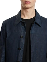 Lucas Hidden-Placket Linen Jacket