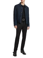 Lucas Hidden-Placket Linen Jacket