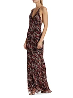 Farne Leopard Silk Slipdress