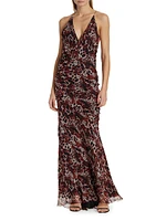 Farne Leopard Silk Slipdress