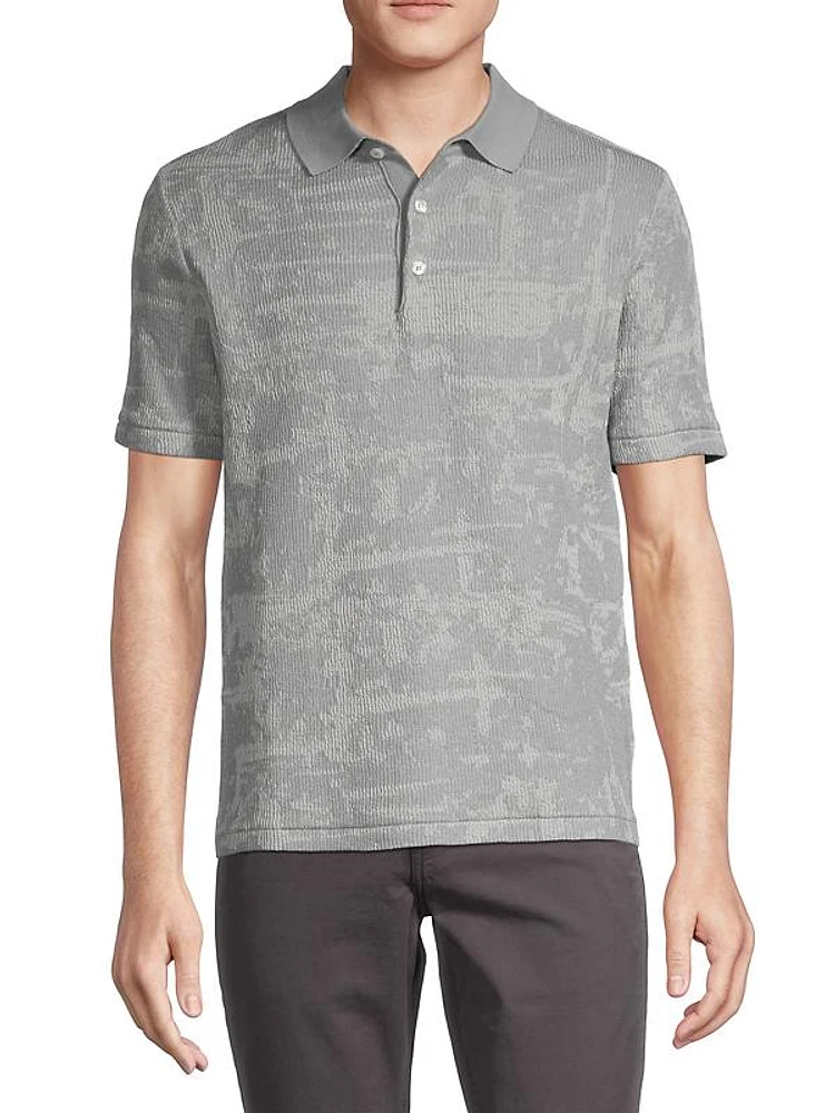 Russo Cotton Jacquard Slim-Fit Polo Shirt