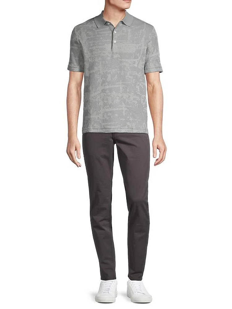 Russo Cotton Jacquard Slim-Fit Polo Shirt