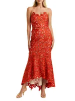 Christianna Strapless Lace Gown