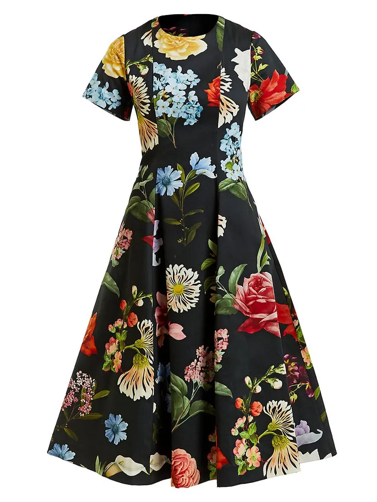 Lia Floral Midi-Dress