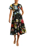 Lia Floral Midi-Dress