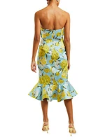 Stephanie Strapless Bow Midi-Dress