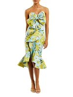 Stephanie Strapless Bow Midi-Dress