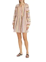 Chascomus Leana Striped Voile Minidress