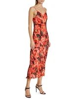 Chalten Isabel Global-Print Crepe Bias-Cut Slipdress