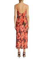 Chalten Isabel Global-Print Crepe Bias-Cut Slipdress