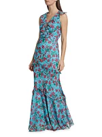 Rita Floral Ruffle Maxi Dress