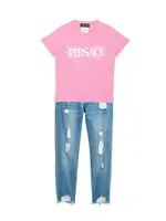 Little Girl's & Distressed High-Rise Skinny Jeans