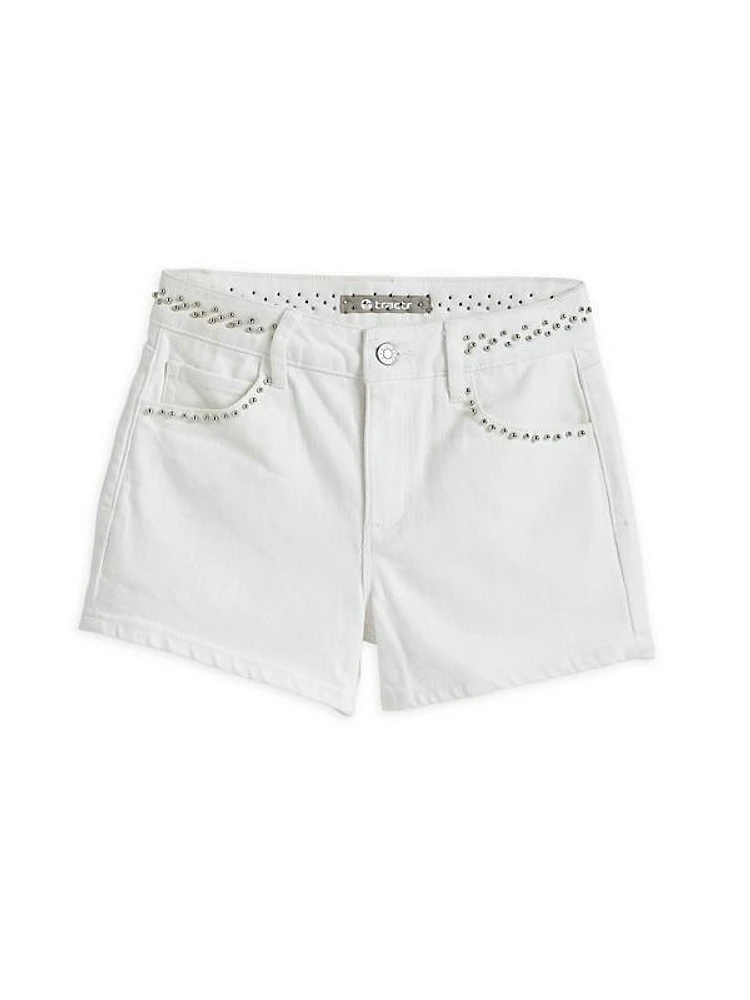 Little Girl's & Girl's Studded Jean Shorts