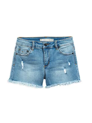 Little Girl's & Brittany Distressed Jean Shorts