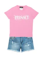 Little Girl's & Brittany Distressed Jean Shorts