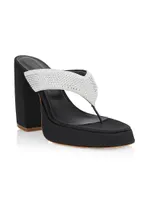 Gia 17 Thong Leather High-Heel Sandals