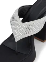 Gia 17 Thong Leather High-Heel Sandals