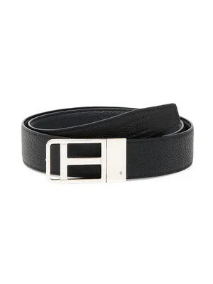 Reversible Framed T Leather Belt