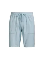 Cotton Piqué Drawstring Shorts