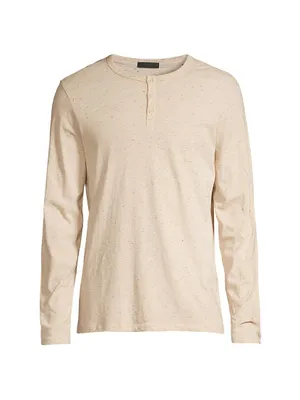 Stretch Cotton Henley Shirt