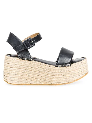 Mallorca Leather Platform Espadrille